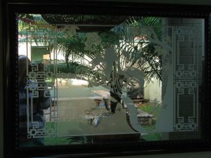 kaca grafir sandblast